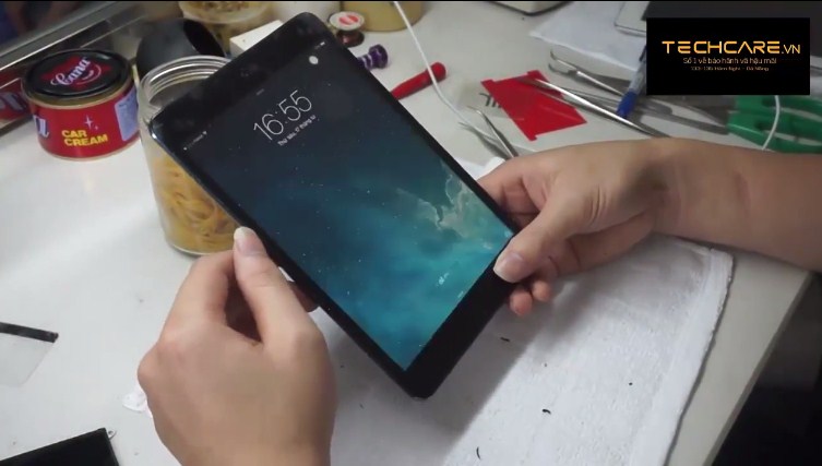 quy trình thay màn hình ipad tại techcare