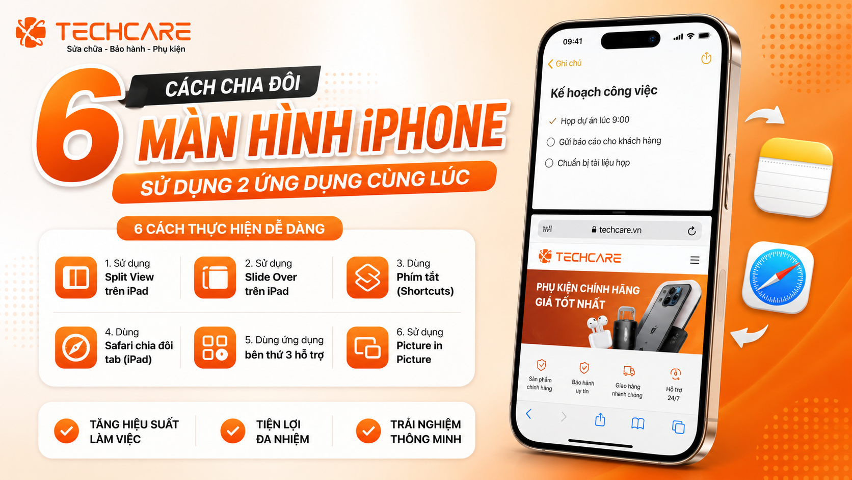 6 Cách Chia Đôi Màn Hình iPhone Sử Dụng 2 Ứng Dụng Cùng Lúc