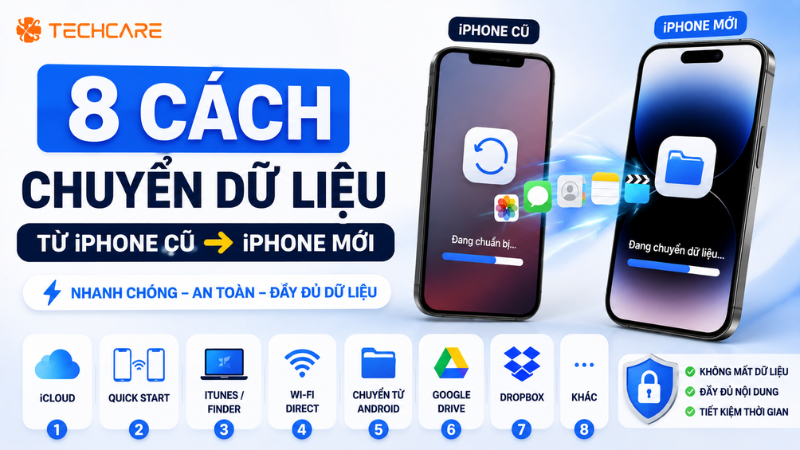 8 Cách Chuyển Dữ Liệu Từ iPhone Cũ Sang iPhone Mới Nhanh Chóng