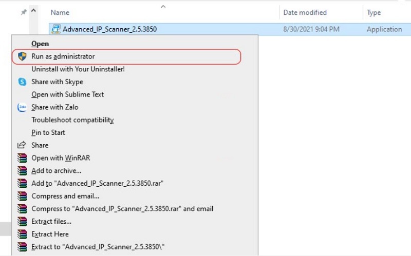 Cách cài đặt phần mềm Advanced IP Scanner