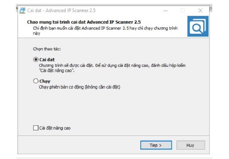 Chọn vào mục Cài đặt và chọn vào Tiếp