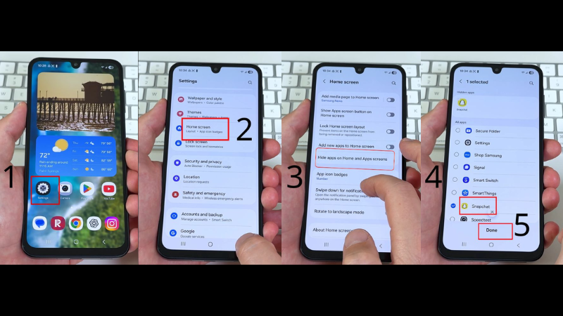 Ẩn ứng dụng trên điện thoại samsung