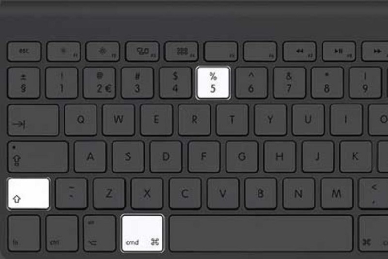 Nhấn tổ hợp phím Command + Shift + 5