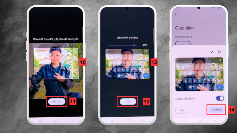 Áp dụng theme vừa tạo