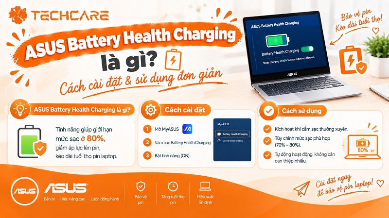ASUS Battery Health Charging là gì? Cách cài đặt & sử dụng đơn giản