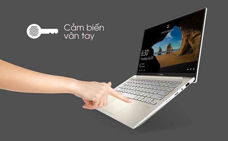 Bảo mật an toàn với cảm biến vân tay