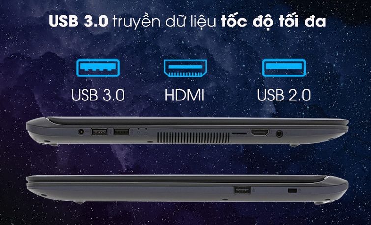 Trang bị đầy đủ các cổng kết nối tiện dụng nhất cho người dùng