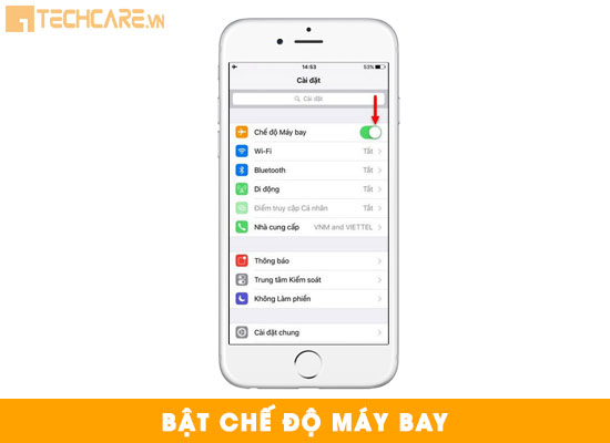 Bật chế độ máy bay trên Iphone