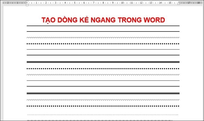 Tại sao nên biết cách tạo dòng kẻ trong Word?