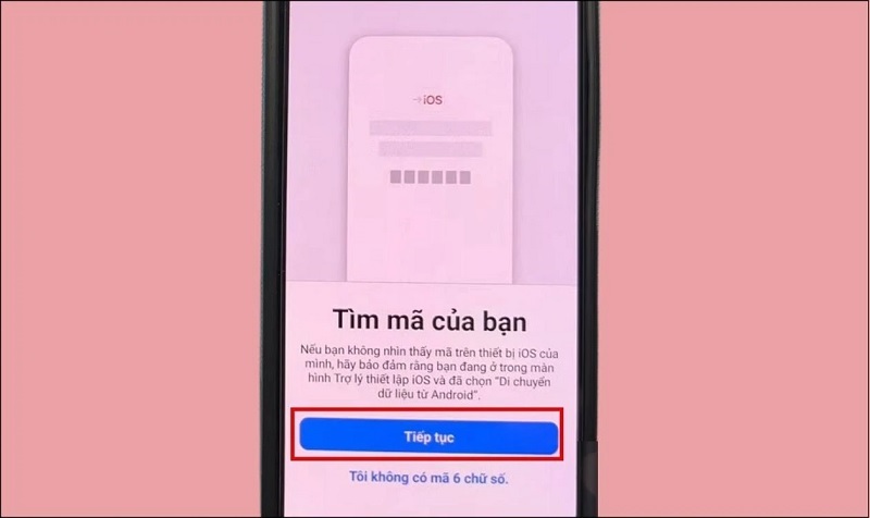 Chọn vào nút Tiếp tục