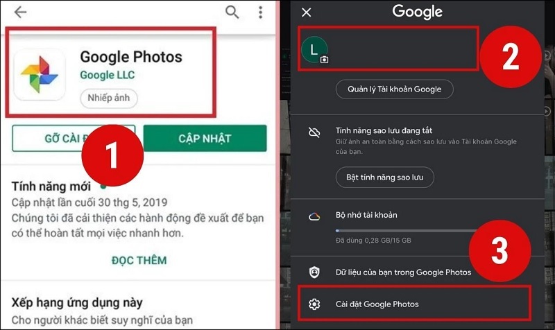 Chọn vào mục Cài đặt