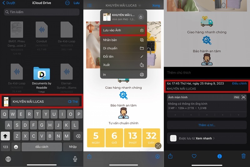 Nhấn vào nút Lưu