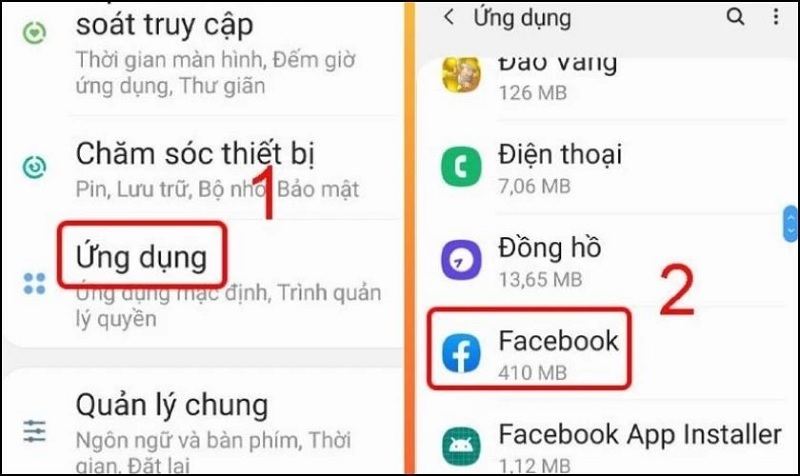 Chọn Ứng dụng Facebook