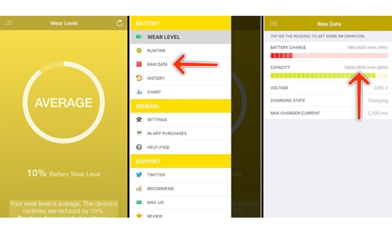 Cách check dung lượng pin iPhone thông qua phần mềm Battery Life