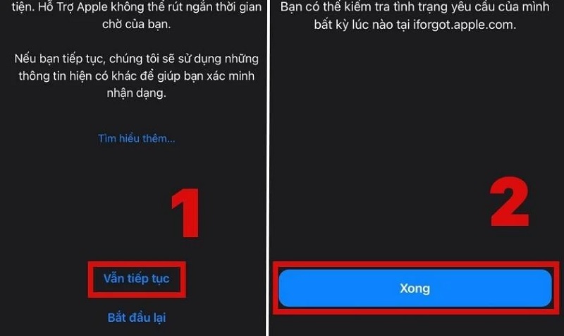 Nhấn nút Xong