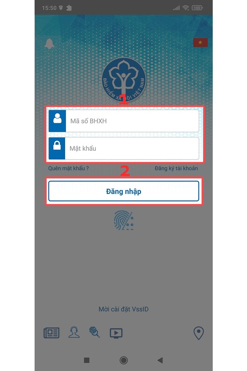 Tra cứu bằng app VssID