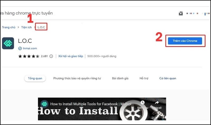 Nhấn vào nút Thêm vào Chrome