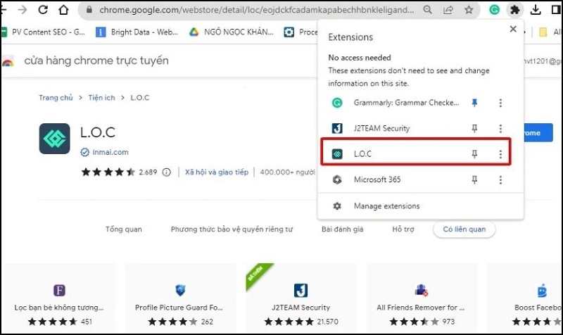 Chọn vào nút Thêm vào tiện ích