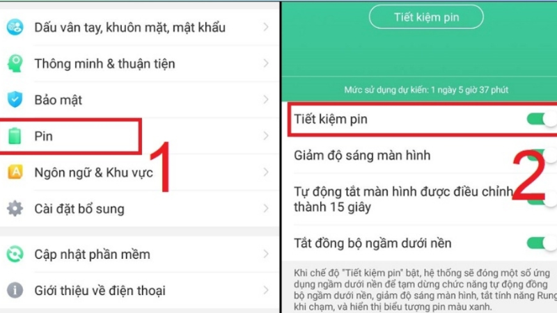 Bật “Tiết kiệm pin” đúng lúc