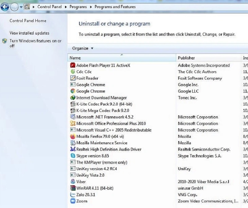 Do xung đột bộ gõ