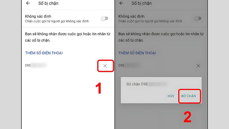 bỏ chặn số điện thoại trên Xiaomi nhanh chóng