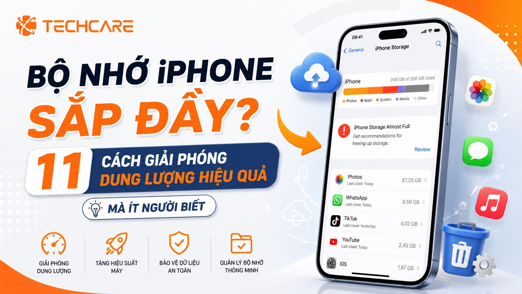 Bộ Nhớ iPhone Sắp Đầy? 11 Cách Giải Phóng Dung Lượng Hiệu Quả Mà Ít Người Biết