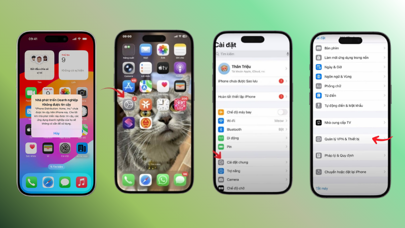 Các bước bật tin cậy ứng dụng trên iPhone