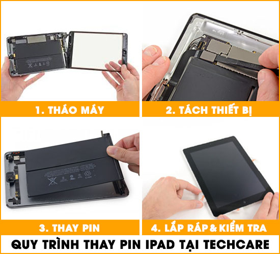 Các bước thay pin Ipad