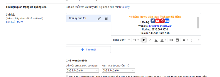 Hướng Dẫn Tạo Chữ Ký Gmail Chuyên Nghiệp