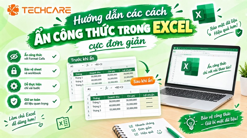 Hướng dẫn các cách ẩn công thức trong Excel cực đơn giản