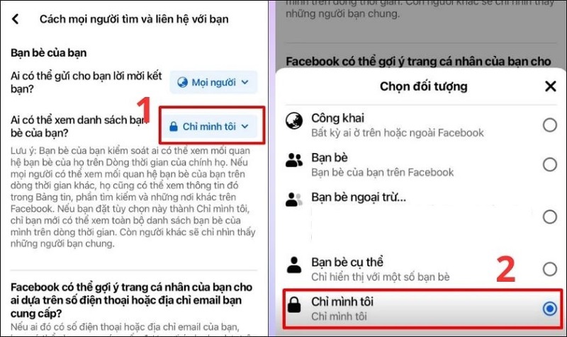 Chọn Chỉ mình tôi