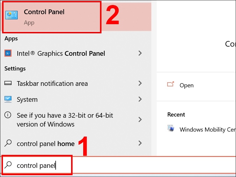 Bật qua Windows Mobility Center bước 1 Bật qua Windows Mobility Center bước 1
