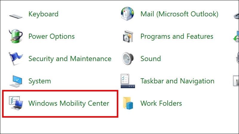 Bật bằng Windows Mobility Center bước 2 Bật bằng Windows Mobility Center bước 2