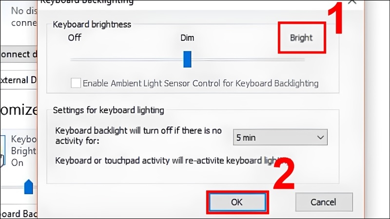 Bật bằng Windows Mobility Center bước 4 Bật bằng Windows Mobility Center bước 4