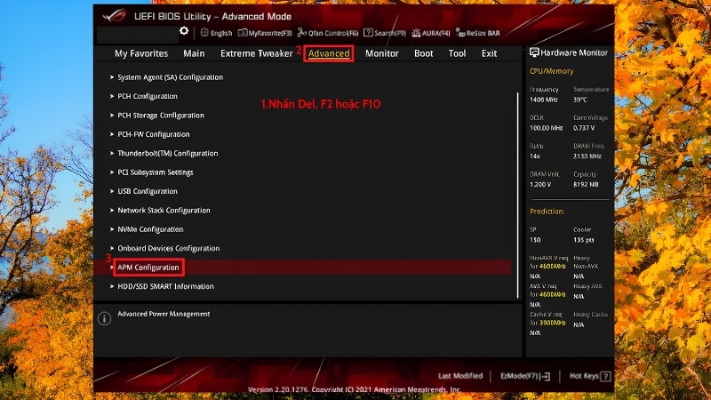 Bật Wake on LAN trong BIOS và Windows bước 1 Bật Wake on LAN trong BIOS và Windows bước 1