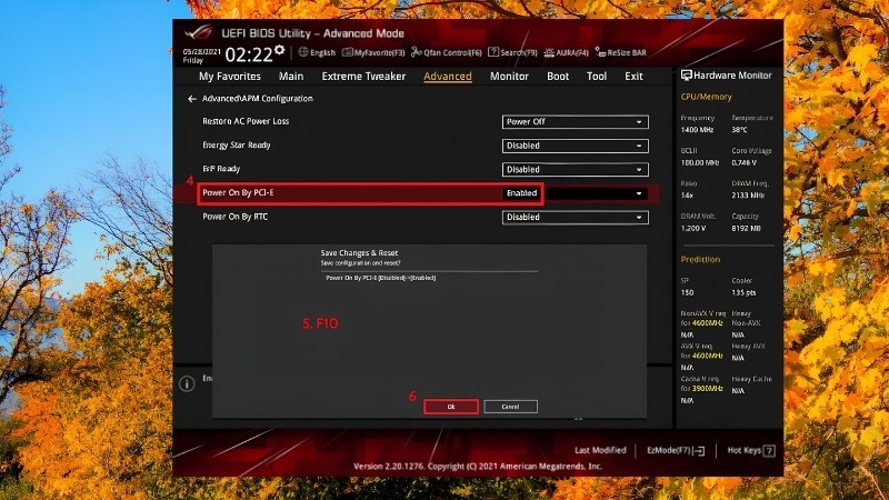 Bật Wake on LAN trong BIOS và Windows bước 2 Bật Wake on LAN trong BIOS và Windows bước 2