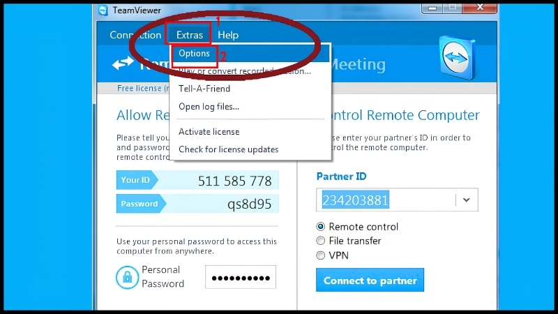 Bật máy tính từ xa bằng TeamViewer bước 1 Bật máy tính từ xa bằng TeamViewer bước 1