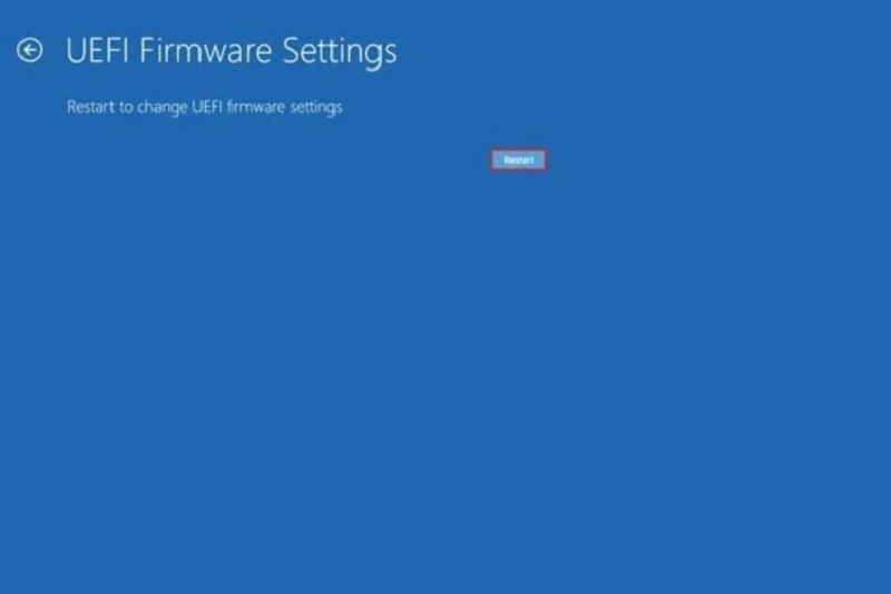 Nhấn chọn vào Restart