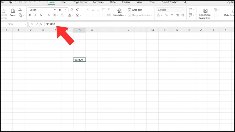 Dấu nháy trong Excel hiển thị trên thanh công thức
