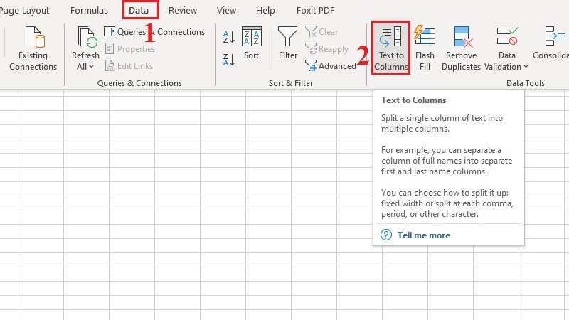 Text to Columns giúp xóa dấu nháy trong Excel bước 1
