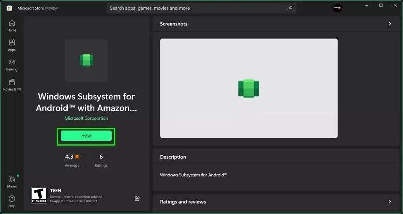 Click vào Install