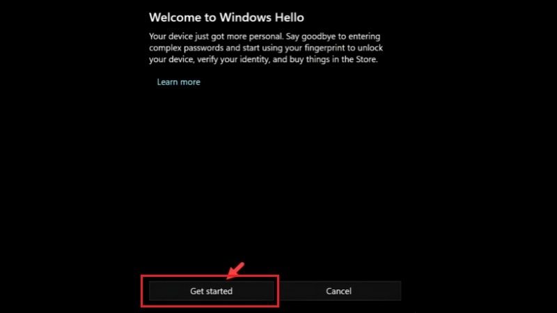Mục Fingerprint recognition với nút Set up trên Windows 11 Mục Fingerprint recognition với nút Set up trên Windows 11