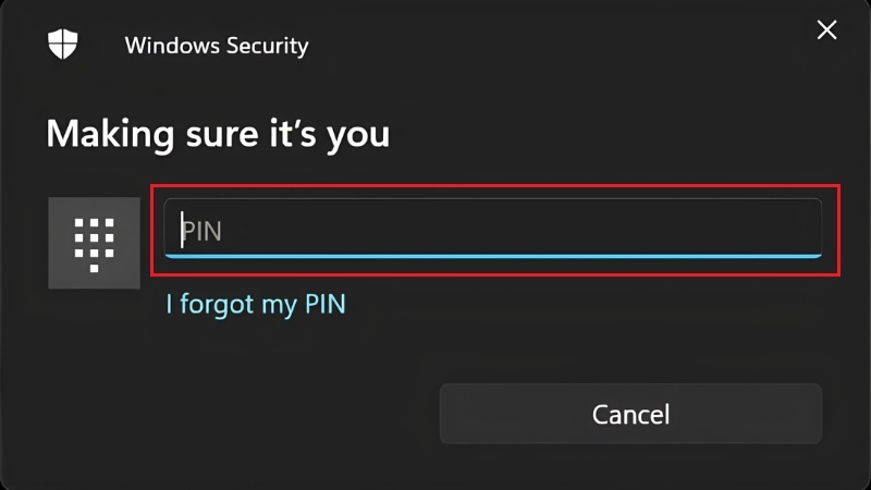 Windows Hello yêu cầu đặt ngón tay lên cảm biến vân tay Windows Hello yêu cầu đặt ngón tay lên cảm biến vân tay