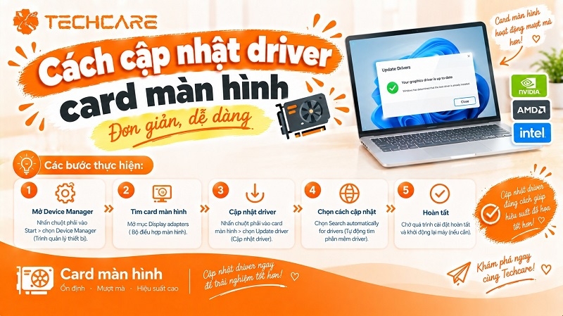 Cách cập nhật driver card màn hình đơn giản, dễ dàng
