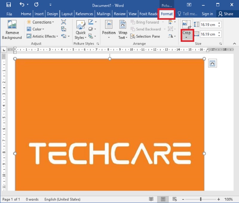 Cách cắt ảnh trong Word bằng Format