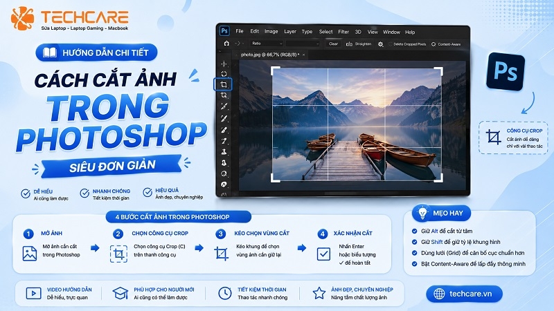 Hướng dẫn cách cắt ảnh, tách ảnh ra khỏi nền trong Photoshop siêu đơn giản