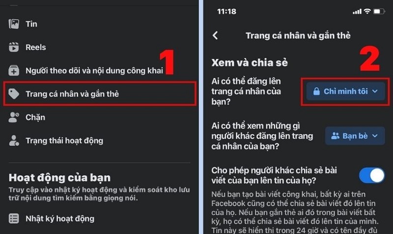 Thiết lập chế độ Chỉ mình tôi