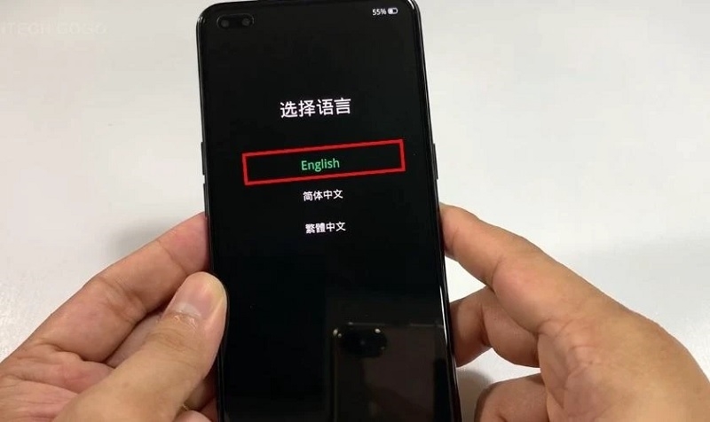 Chọn ngôn ngữ English