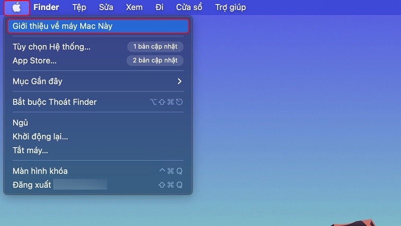 Cửa sổ About This Mac hiển thị Serial Number