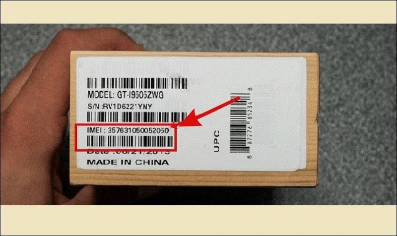 Cách check IMEI OPPO trên vỏ hộp điện thoại